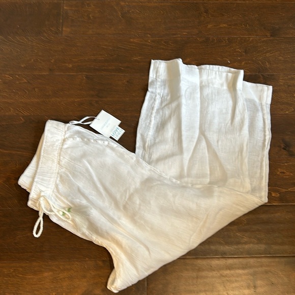 Cynthia Rowley Other - Cynthia Rowley womens Linen White Swim Coverup Pants New Sz XL Pockets